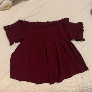 off the sholder cropped top